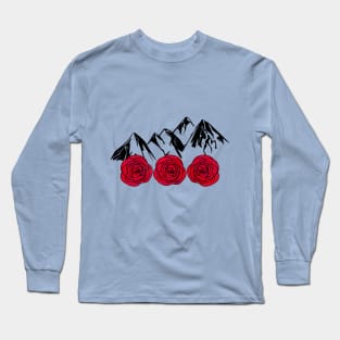 Roses and Mountains Long Sleeve T-Shirt